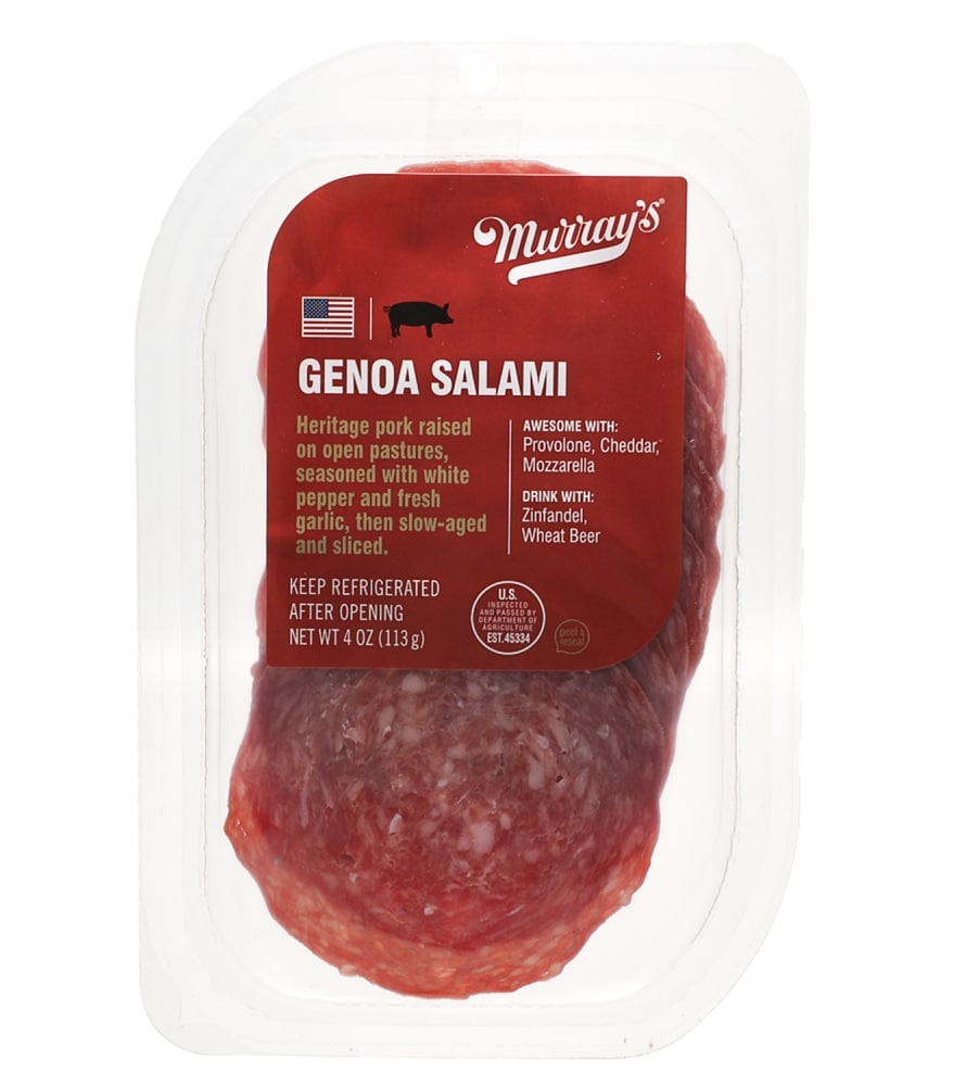 slide 1 of 1, Murray's Genoa Sliced Salami, 4 oz