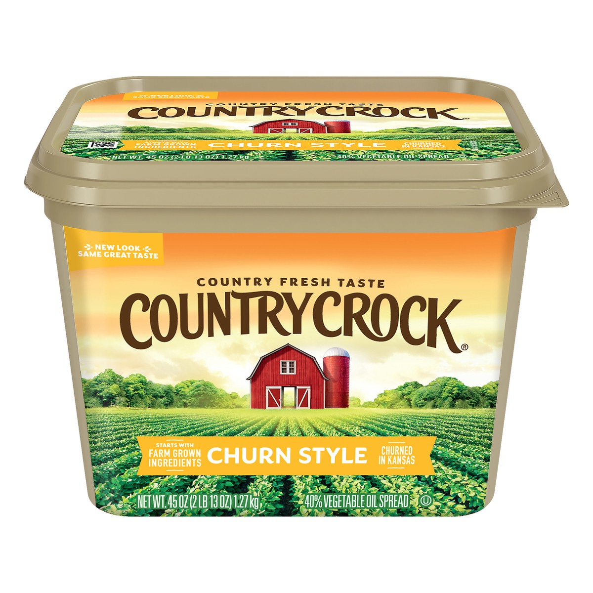 slide 8 of 12, Country Crock Churn Style Buttery Spread Tub 45 oz, 45 oz