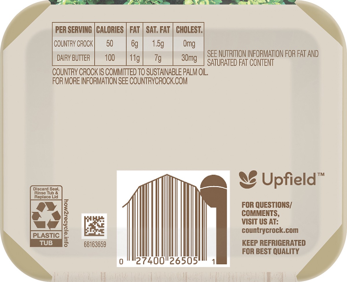 slide 7 of 12, Country Crock Churn Style Buttery Spread Tub 45 oz, 45 oz
