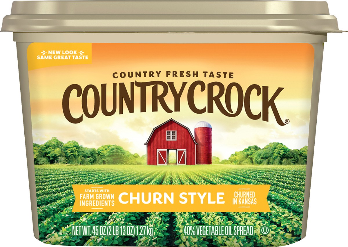 slide 12 of 12, Country Crock Churn Style Buttery Spread Tub 45 oz, 45 oz