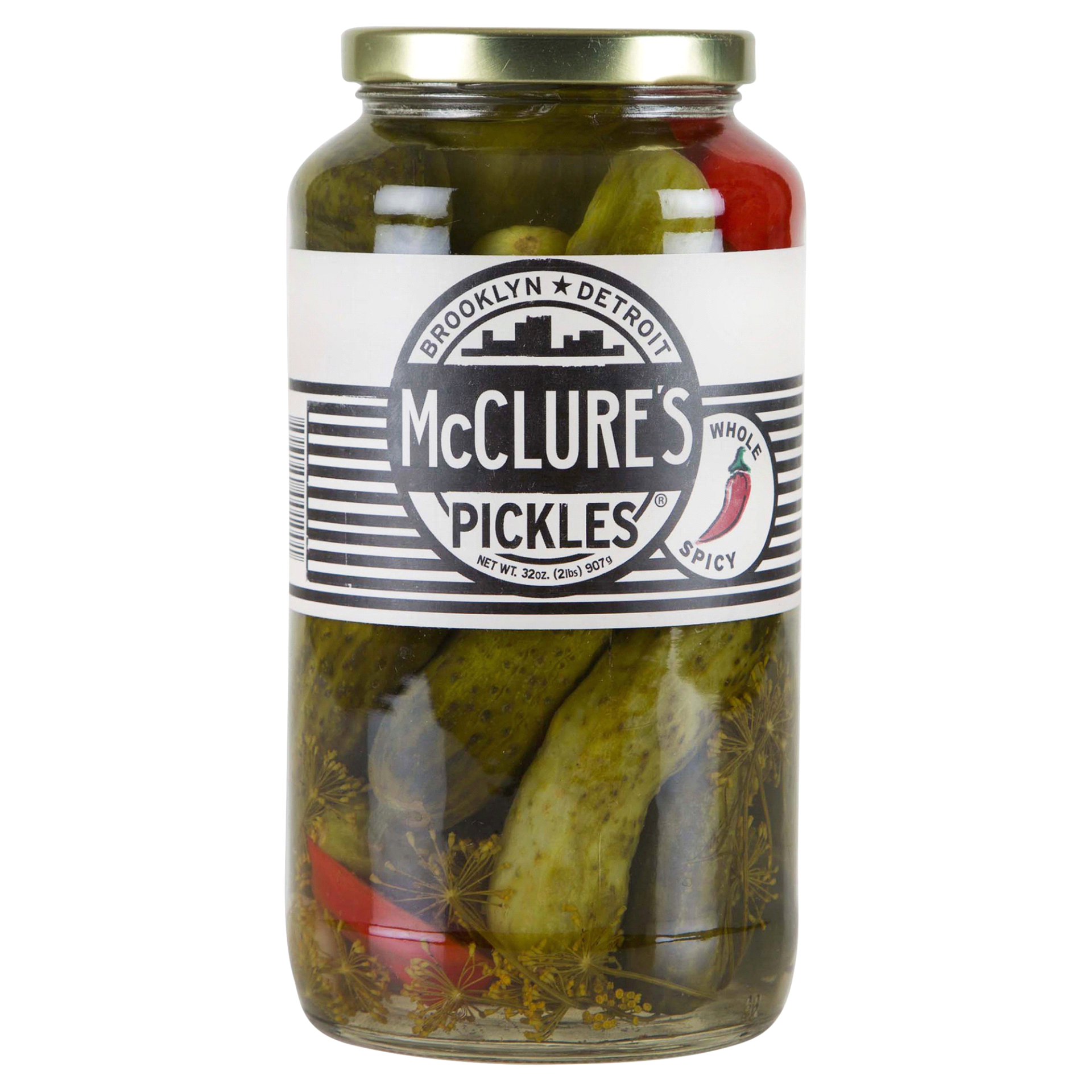 slide 1 of 1, McClure's Spicy Dill Whole Pickles, 32 oz