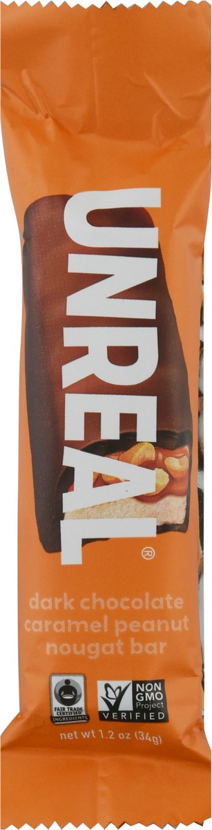 slide 9 of 12, Unreal Chocolate Bar Dark Caramel Peanut Nougat, 1.2 oz