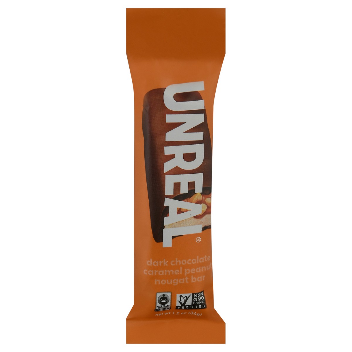 slide 5 of 12, Unreal Chocolate Bar Dark Caramel Peanut Nougat, 1.2 oz