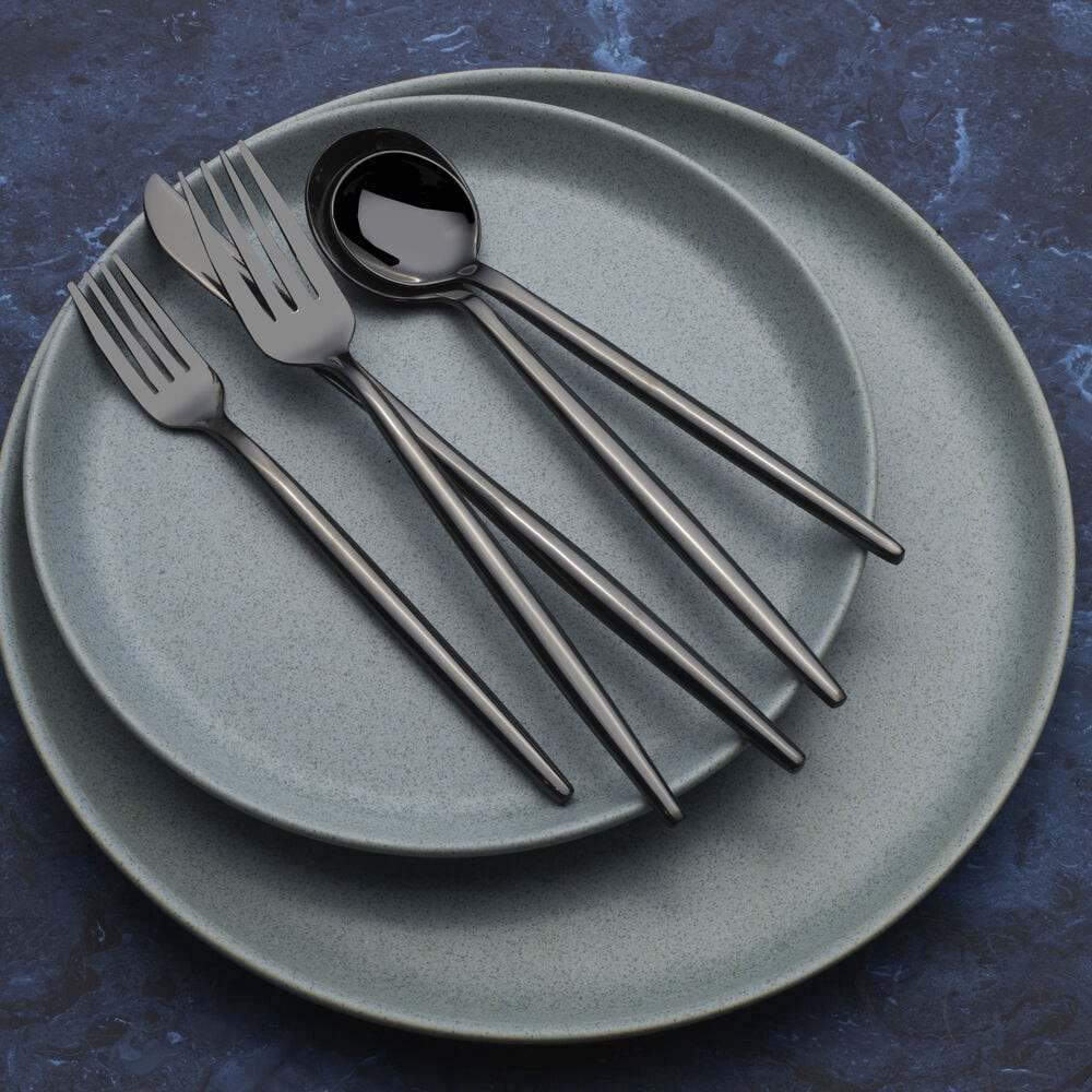 slide 2 of 5, Towle Living Forged Shea Flatware Set - Noir, 20 ct