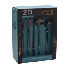 Towle Living Forged Shea Flatware Set - Noir