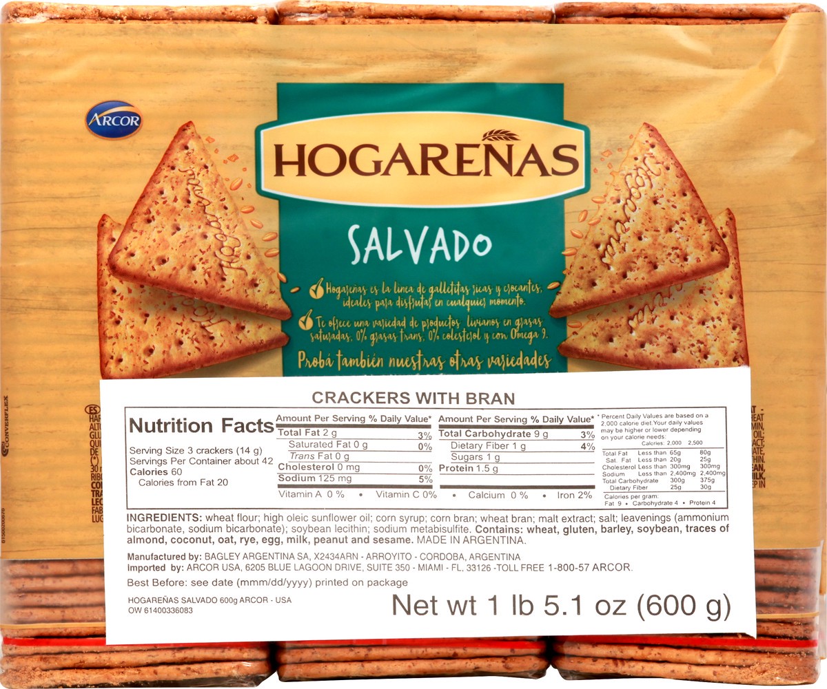 slide 6 of 10, Arcor With Bran Crackers 1 lb, 1 lb