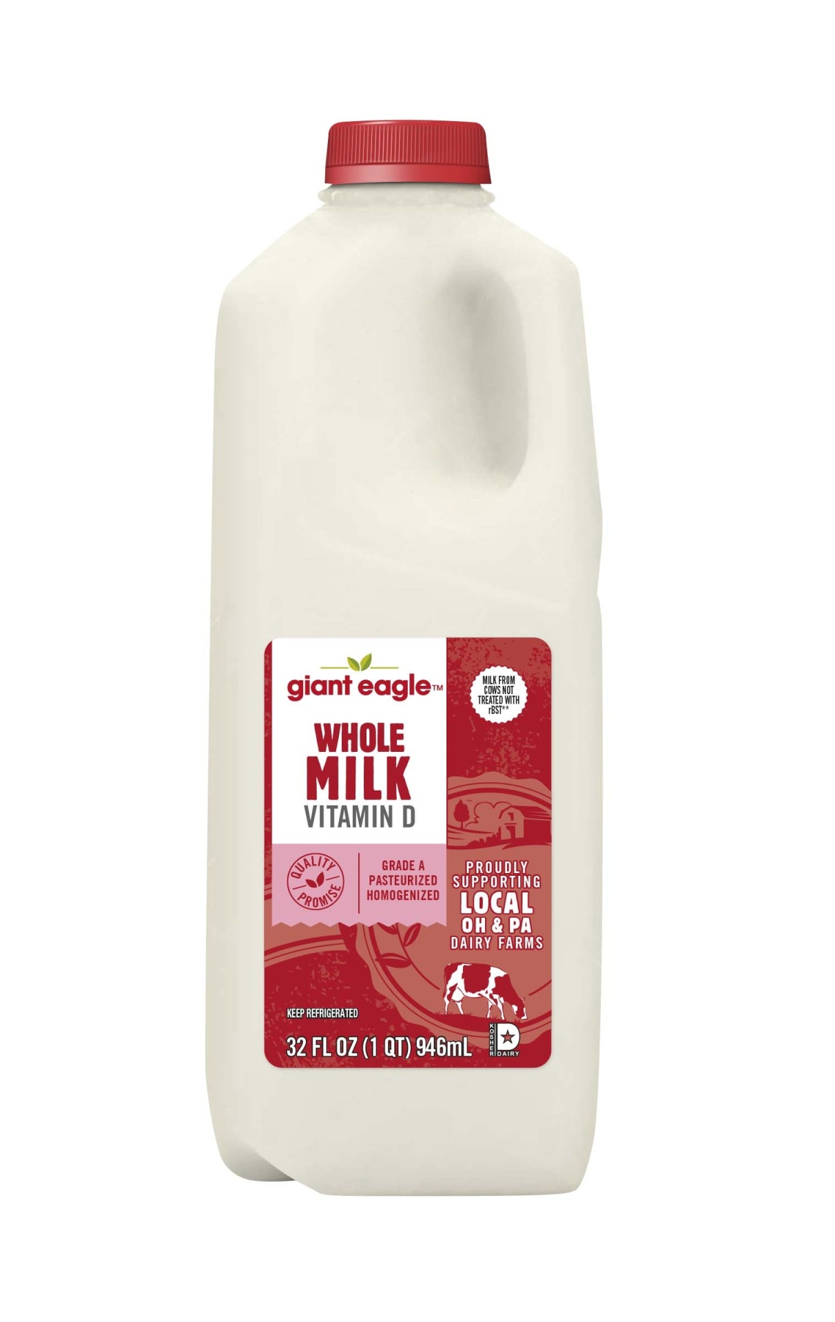 slide 1 of 1, Giant Eagle Whole Milk, Quart, 32 oz