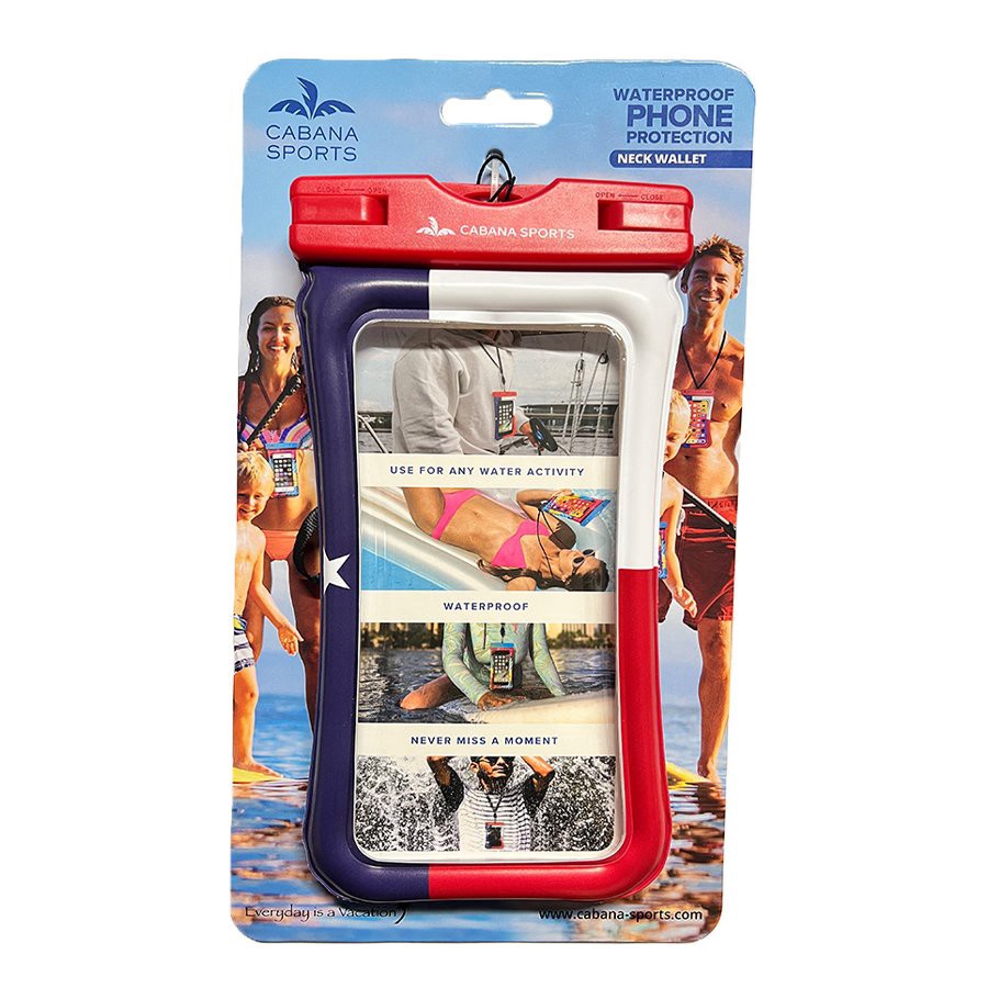 slide 1 of 1, Cabana Sports Texas Flag Waterproof Phone Pouch, 1 ct