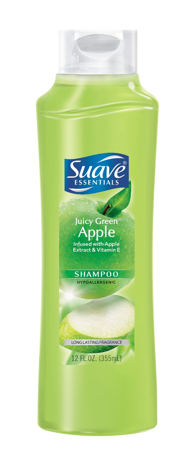 slide 1 of 3, Suave Essentials Juicy Green Apple Shampoo, 12 fl oz