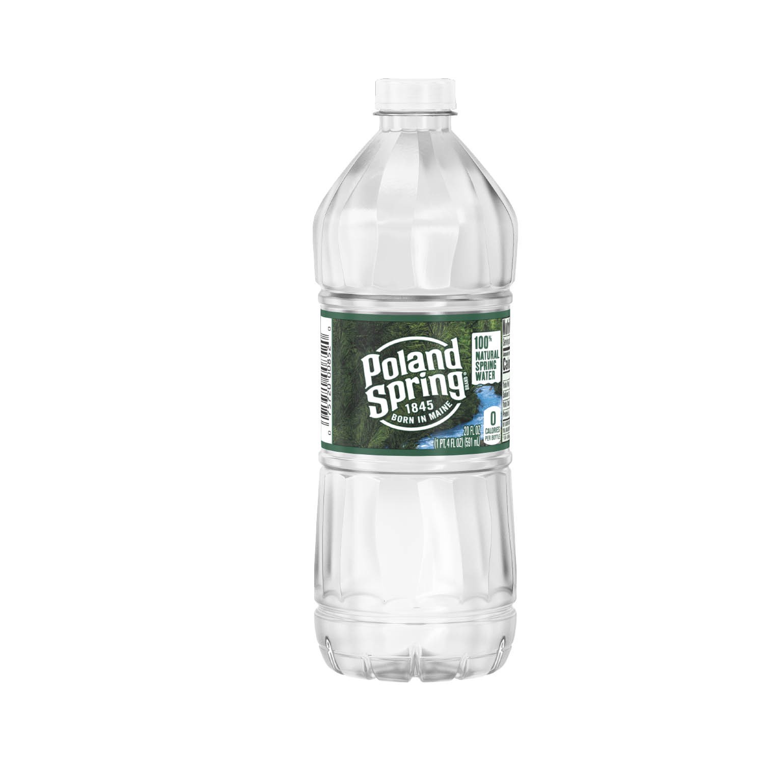 slide 1 of 4, POLAND SPRING Brand 100% Natural Spring Water, 20-ounce plastic bottle, 20 oz