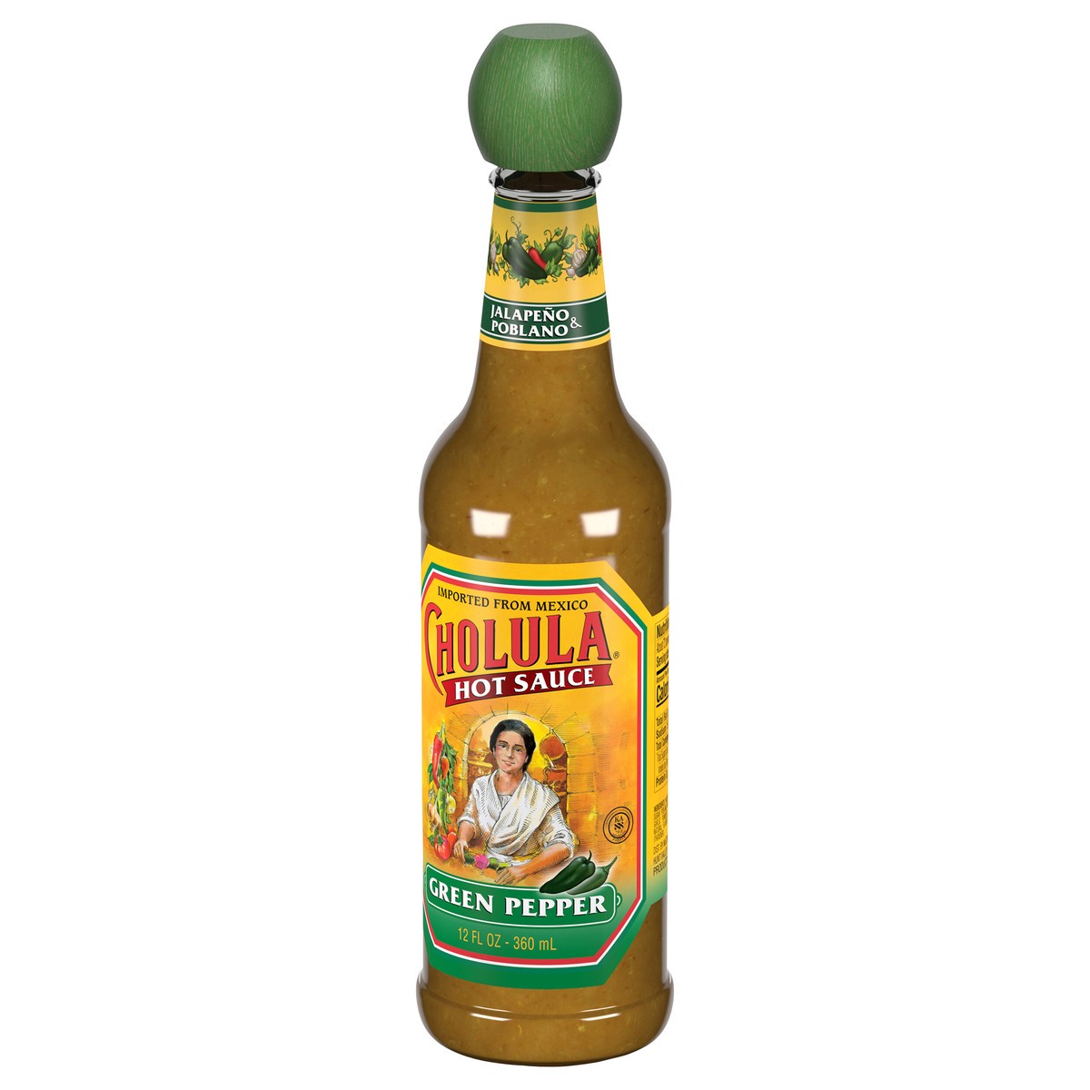 slide 8 of 9, Cholula Green Pepper Hot Sauce, 12 fl oz, 12 oz