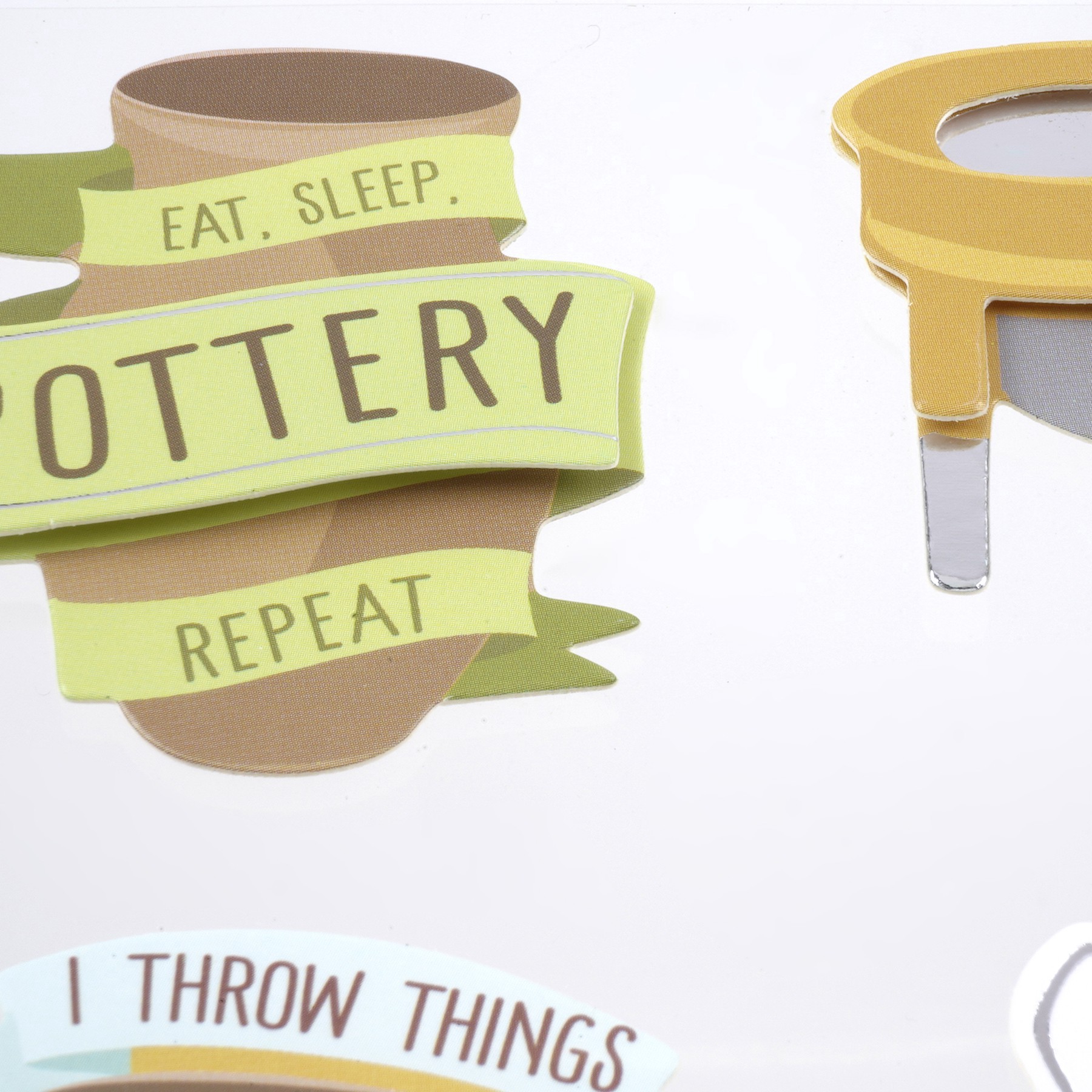 slide 2 of 6, Pottery Stickers By Recollections, 4 in x 7 in