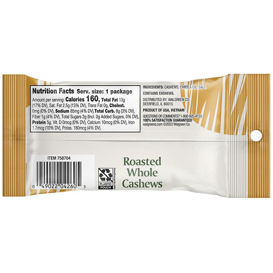 slide 2 of 5, Nice! Roasted Whole Cashews Salted, 1 oz