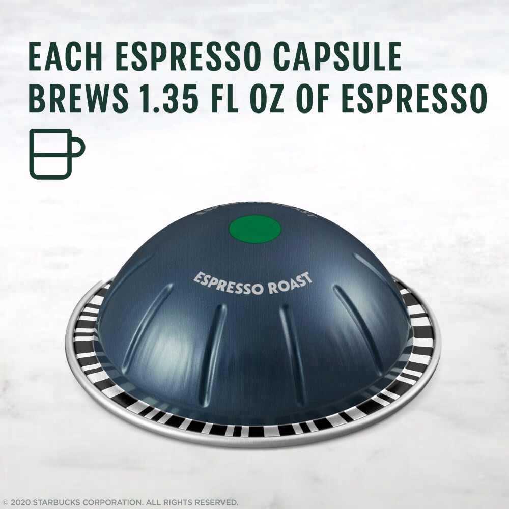 slide 3 of 6, Starbucks By Nespresso Vertuo Line Pods Dark Roast Coffee Espresso Roast 100% Arabica, 10 ct