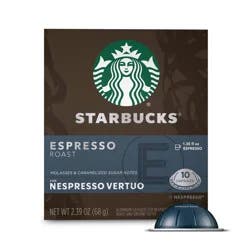 Starbucks By Nespresso Vertuo Line Pods Dark Roast Coffee Espresso Roast 100% Arabica