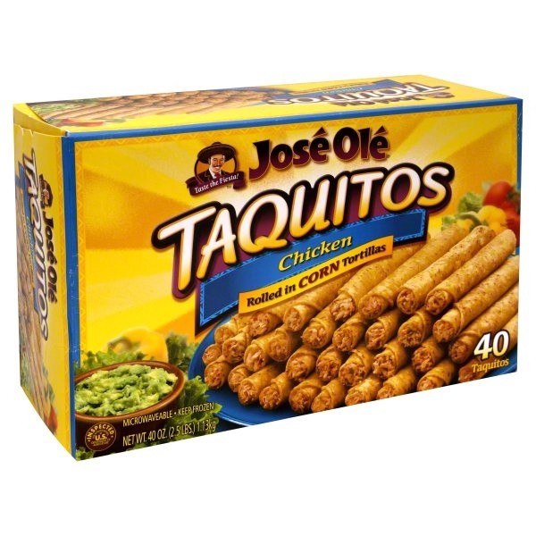slide 1 of 1, José Olé Taquitos, Chicken, 40 ct