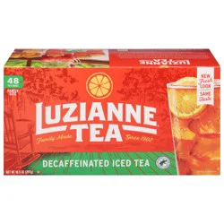 Luzianne Iced Tea Bags Decaffeinated Tea Family Size Bag 48 ct