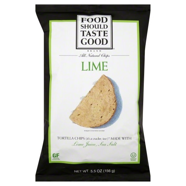 slide 1 of 1, Food Should Taste Good Tortilla Chips Lime, 5.5 oz