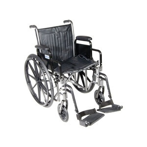 slide 1 of 1, Drive Medical Silver Sport 2 Wheelchair, Detachable Desk Arms, Swing Away Footrests, 18'' Seat, 1 ct