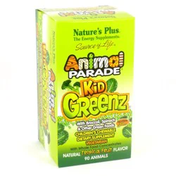 Nature's Plus Source of Life Animal Parade Kidgreenz Children's Tropical Fruit Flavored Chewable Supplement