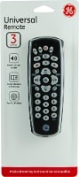 slide 1 of 1, Ge 3-Device Universal Remote - Black, 1 ct