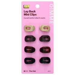 Gimme Beauty Assorted Colors Fine Hair Lay Flat Claw Clip Set - 8 Each