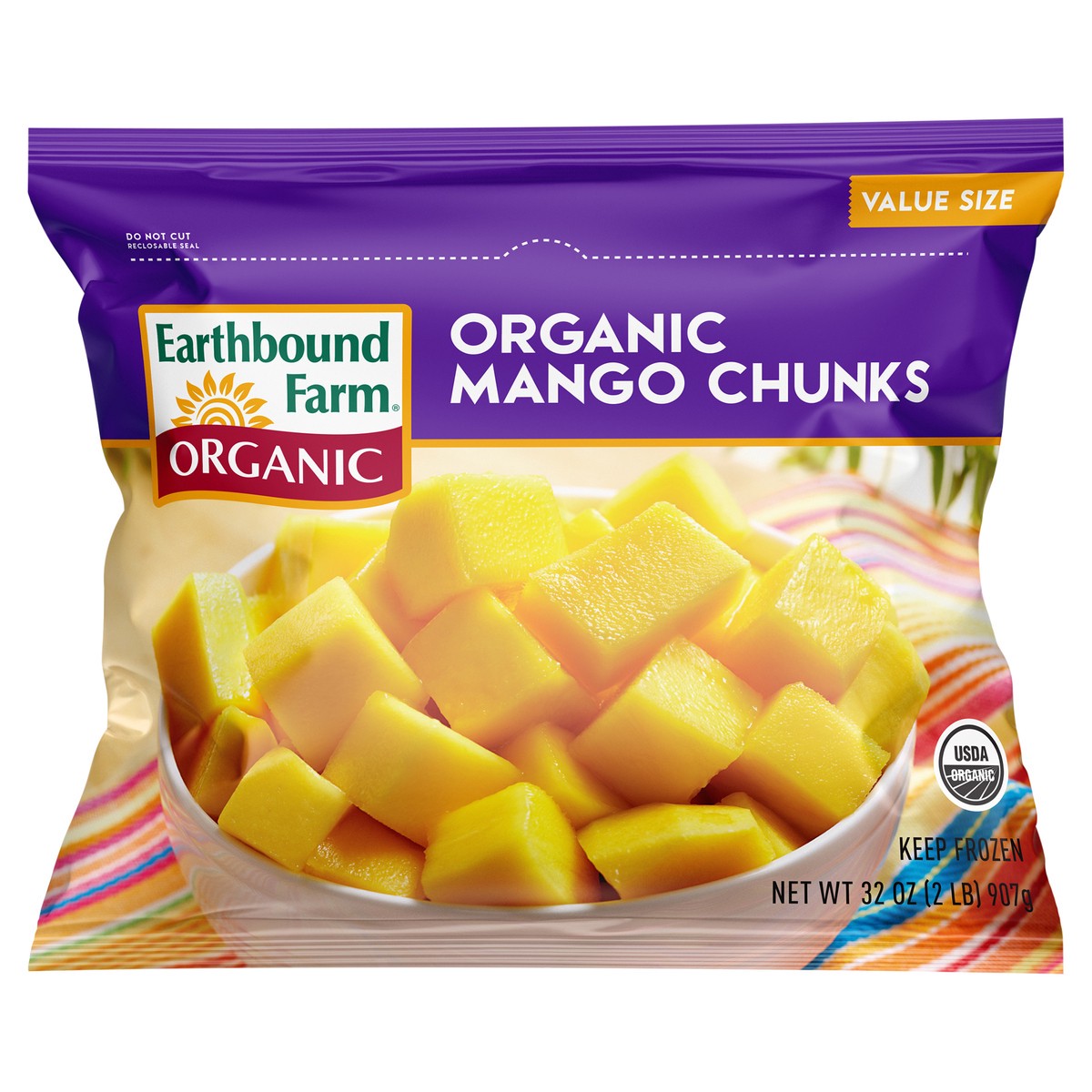 slide 1 of 3, Earthbound Farm Organic Mango Chunks, 2 lb