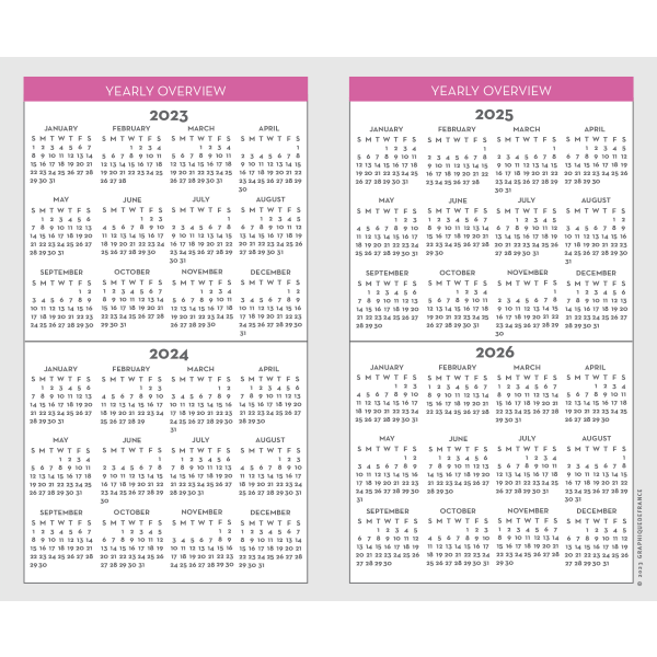 slide 5 of 5, 2023-2025 Graphique 29-Month Monthly Pocket Planner, 4"" X 6"", Classic Charm, August 2023 To December 2025, 2Y01624D, 1 ct