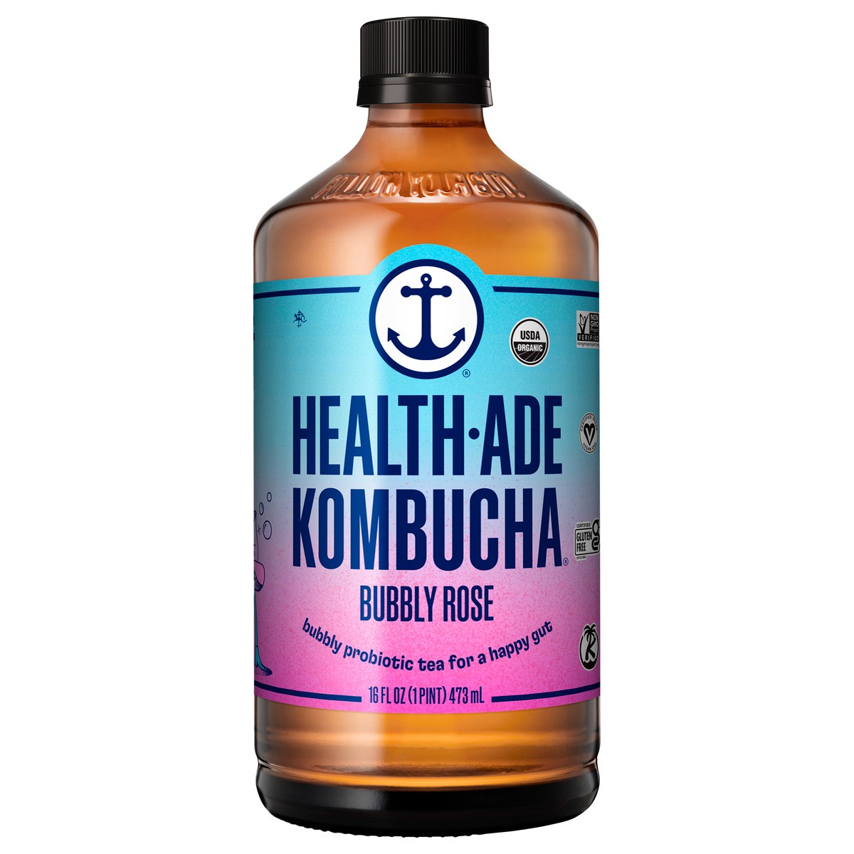 slide 1 of 4, Health-Ade Health Ade Kombucha - Bubbly Rose - 16 oz, 16 oz