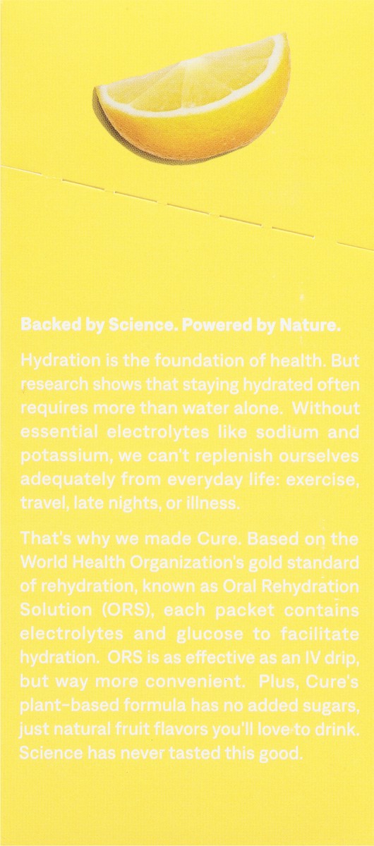 slide 5 of 11, CÜRE Hydrating Lemonade Electrolyte Drink Mix 8 - 0.26 oz Packets, 8 ct