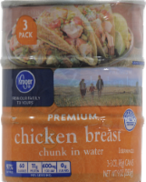 slide 1 of 1, Kroger Premium Chicken Breast Chunk In Water, 3 ct; 3 oz