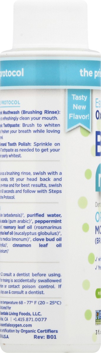 slide 11 of 11, Essential Oxygen Organic Brushing Rinse Peppermint Mouthwash 3 oz, 3 oz