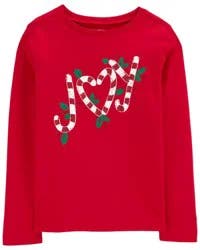 Oshkosh Kid Joy Holiday Shirt - Red Red XS