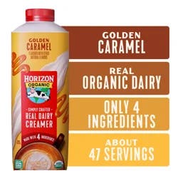 Horizon Organic Real Dairy Golden Caramel Coffee Creamer, 24 fl oz