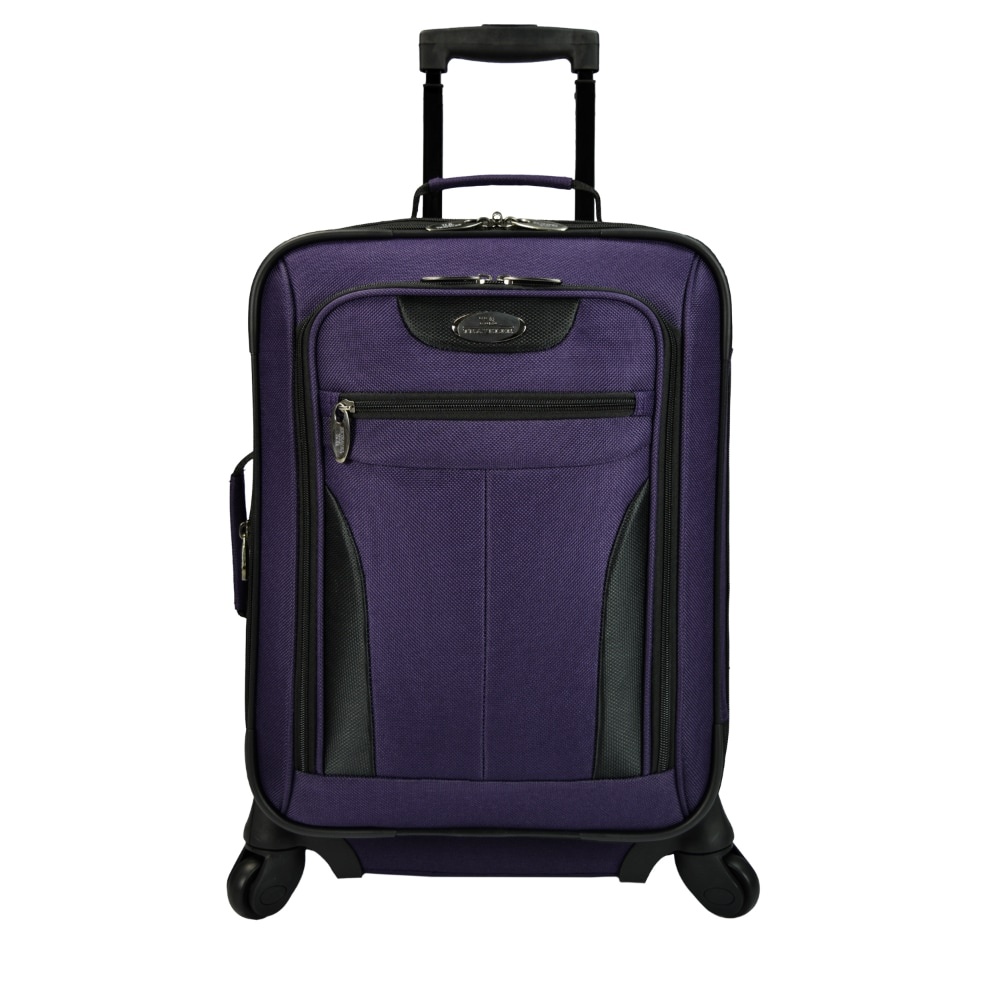 slide 1 of 1, U.S. Traveler Charleville 20" Spinner Carry On Luggage - Purple, 20 in