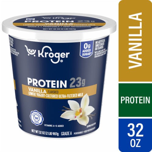 slide 1 of 1, Kroger® Protein Vanilla Yogurt, 32 oz
