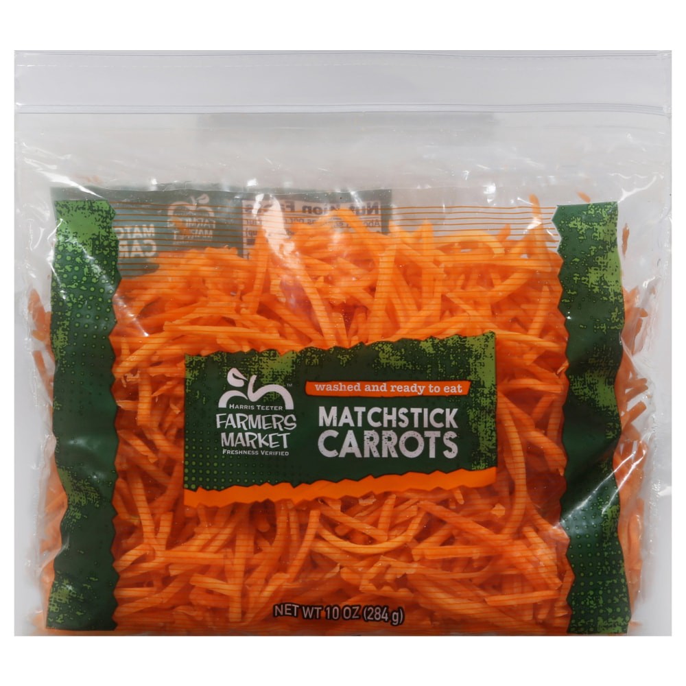 slide 1 of 2, Harris Teeter Matchstick Carrots, 10 oz