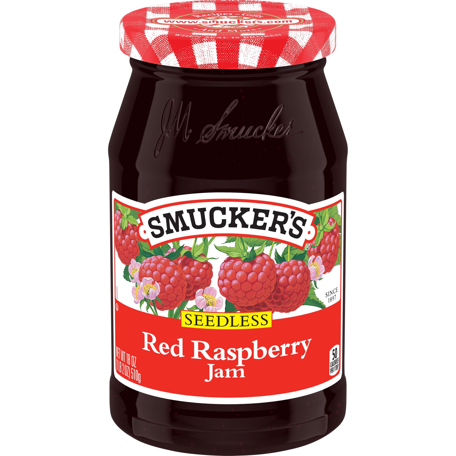slide 1 of 13, Smucker's Jam, Red Raspberry, 18 oz