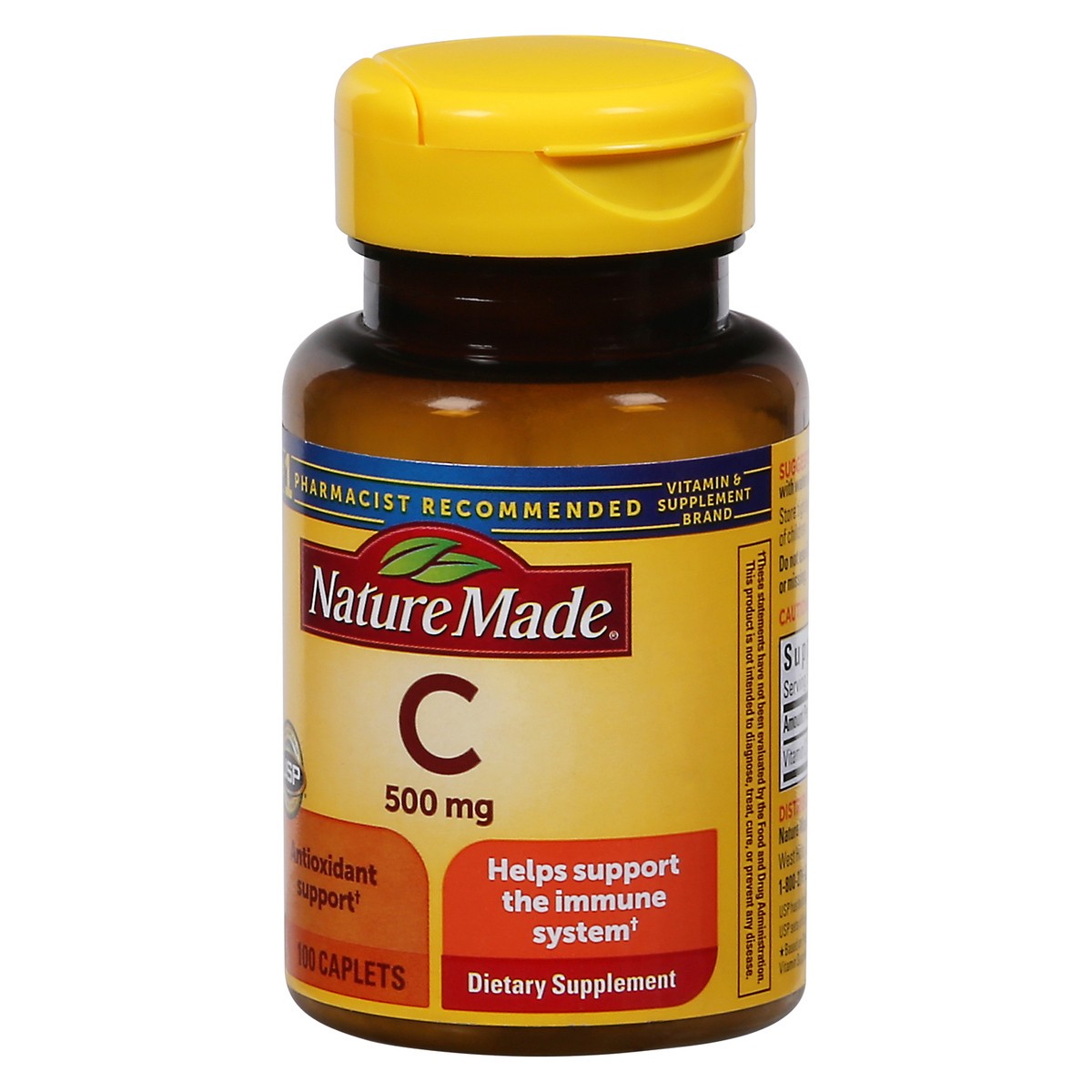 slide 9 of 9, Nature Made Vitamin C 500 mg, Dietary Supplement for Immune Support, 100 Tablets, 100 Day Supply, 100 ct