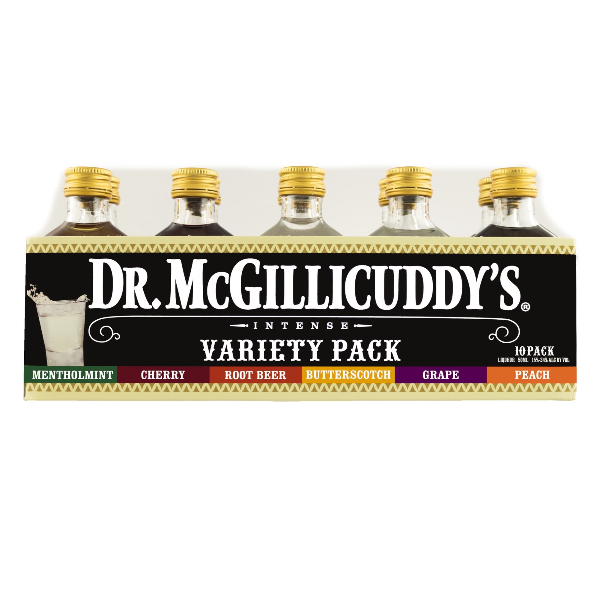 slide 1 of 2, Dr. McGillicuddy's Variety Flavor Liqueur 10 Pack 50ml Varying Proof, 50 ml