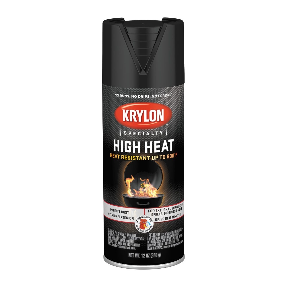 slide 1 of 1, Krylon Specialty High Heat Spray Paint - Black, 12 oz