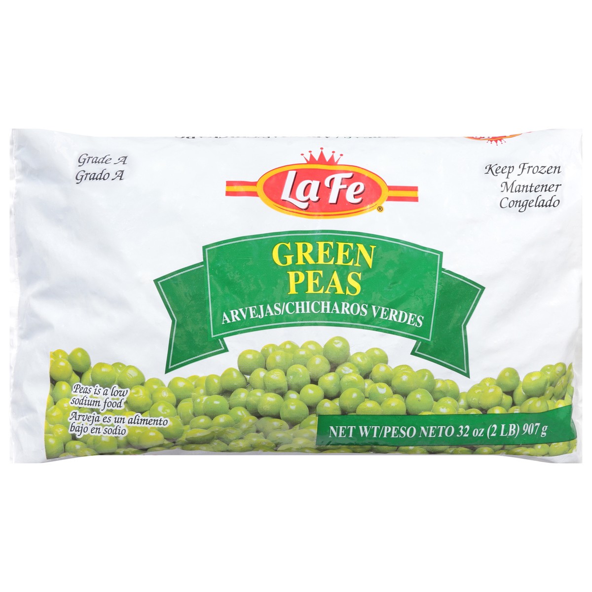 slide 13 of 13, La Fe Green Peas 32 oz, 32 oz