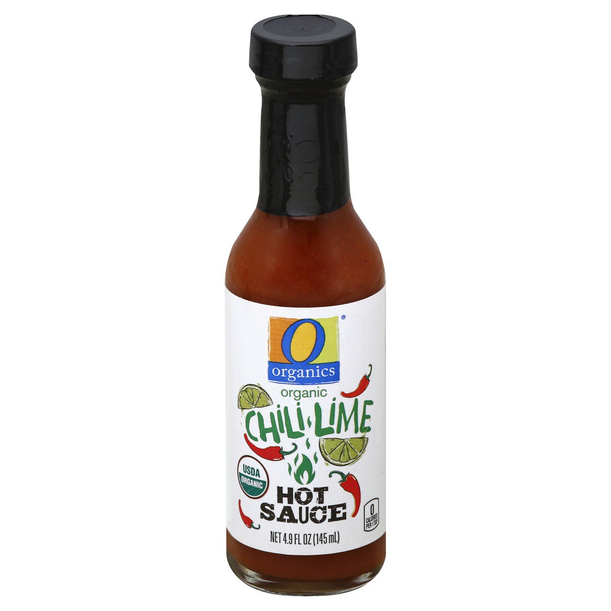 slide 1 of 2, O Organics Hot Sauce Chili Lime, 1 ct