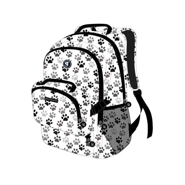 slide 1 of 4, Geckobrands Foundation Backpack And Lunch Box Sets, Paws, Case Of 9 Sets, 9 ct