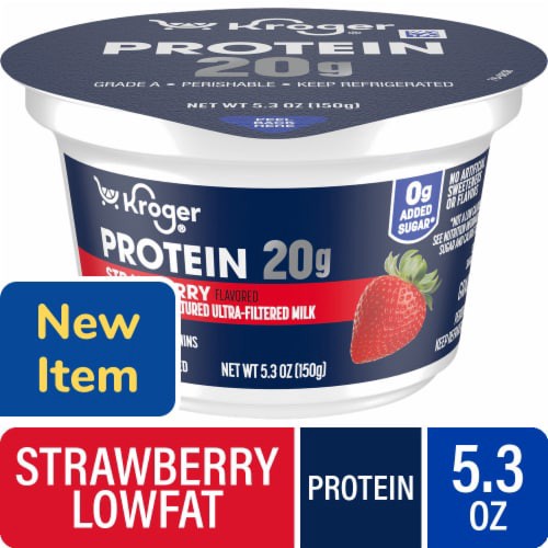 slide 1 of 1, Kroger® Protein Strawberry Yogurt Cup, 5.3 oz