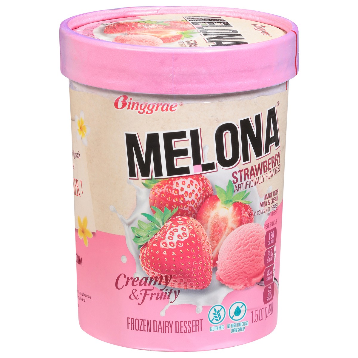slide 3 of 9, Melona Strawberry Frozen Dairy Dessert 1.5 qt, 1.5 qt