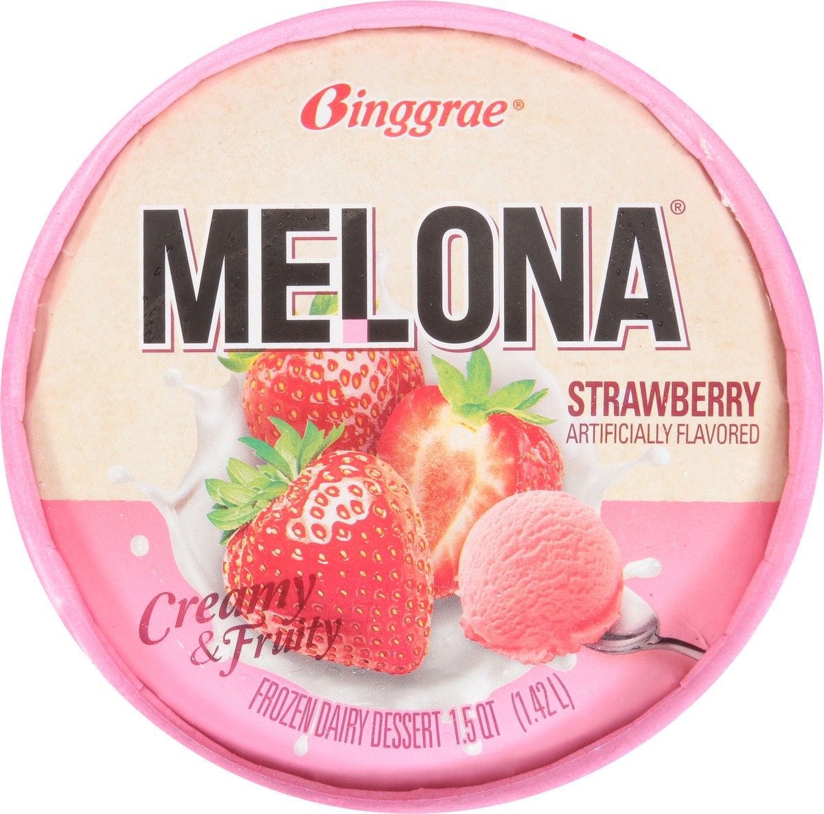 slide 9 of 9, Melona Strawberry Frozen Dairy Dessert 1.5 qt, 1.5 qt