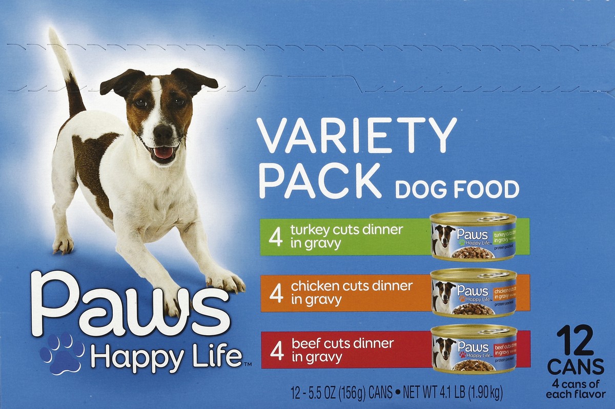 slide 2 of 6, Paws Happy Life Gourmet Variety Pack Dog Food, 12 ct; 5.5 oz