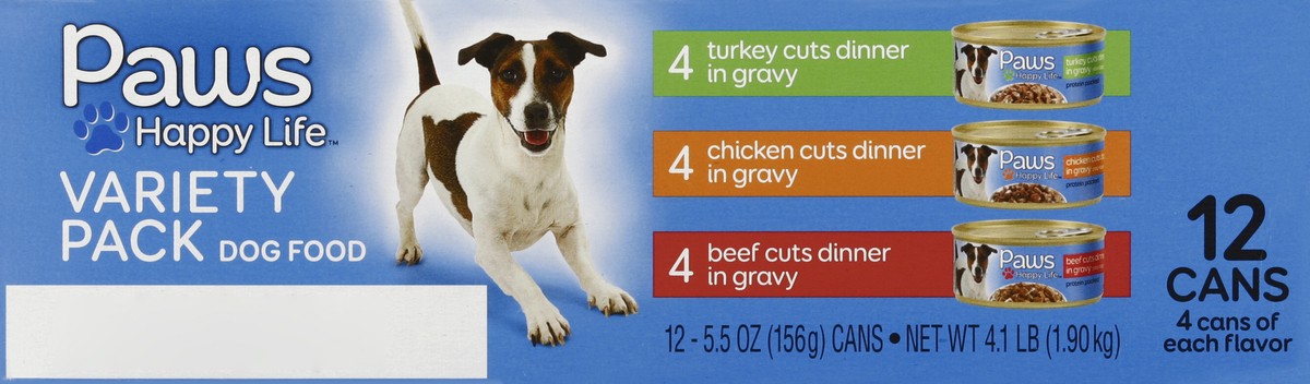 slide 5 of 6, Paws Happy Life Gourmet Variety Pack Dog Food, 12 ct; 5.5 oz