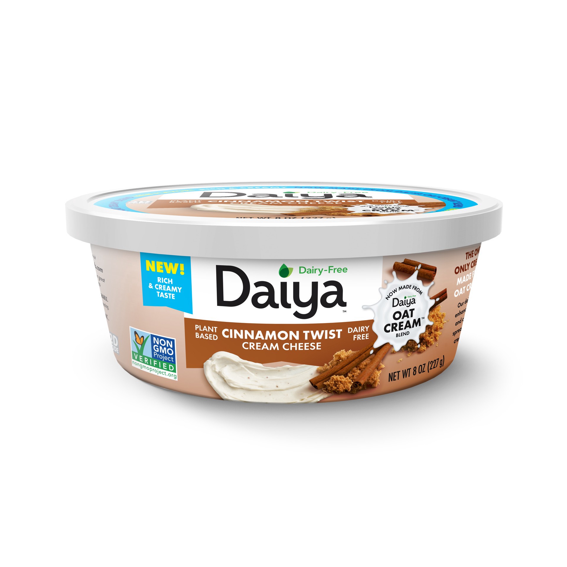 slide 1 of 6, Daiya Dairy-Free Cinnamon Twist Cream Cheese 8 oz, 8 oz